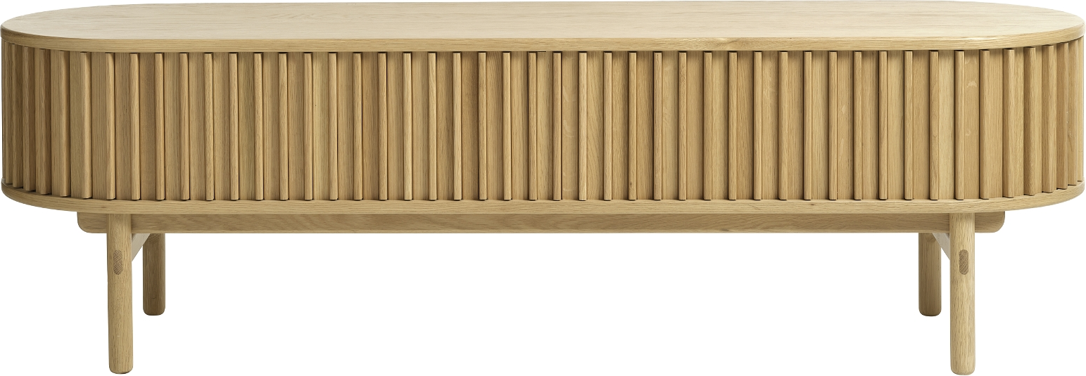 TV-bord Nordique Design Carno i massivt egetræ, natur, 160x45x48 cm
