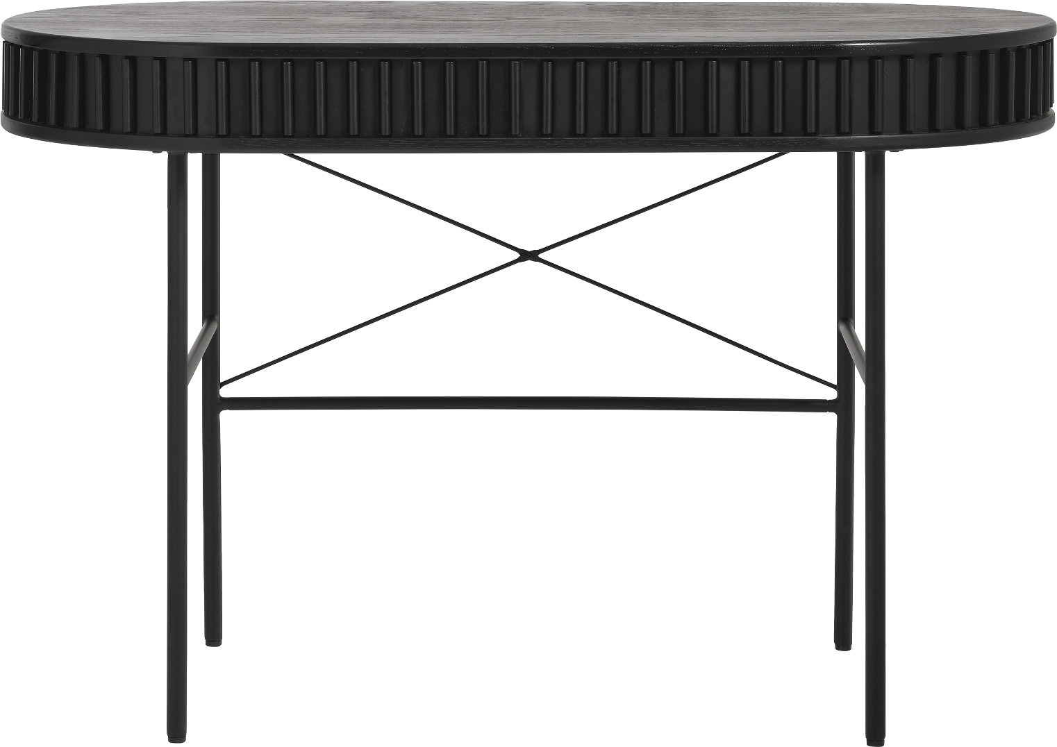Skrivebord Nordique Design Siena i sort egetræ - minimalistisk kontorbord H75ÃB120 cm