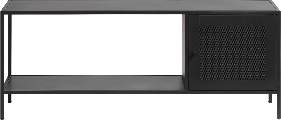Skænk Nordique Design Malibu i sort metal H47xB120xD35 cm