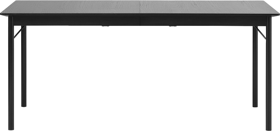 Spisebord Nordique Design Savona med udtræk, 180 - 230Ã95 cm, sortmalet egetræ
