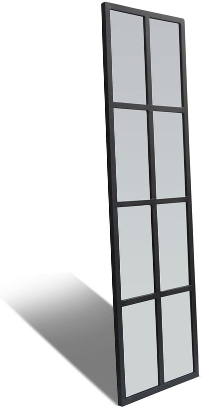 Spejl OBUZI Factoria H160ÃB45 cm sort  -  industrielt væg- og gulvspejl
