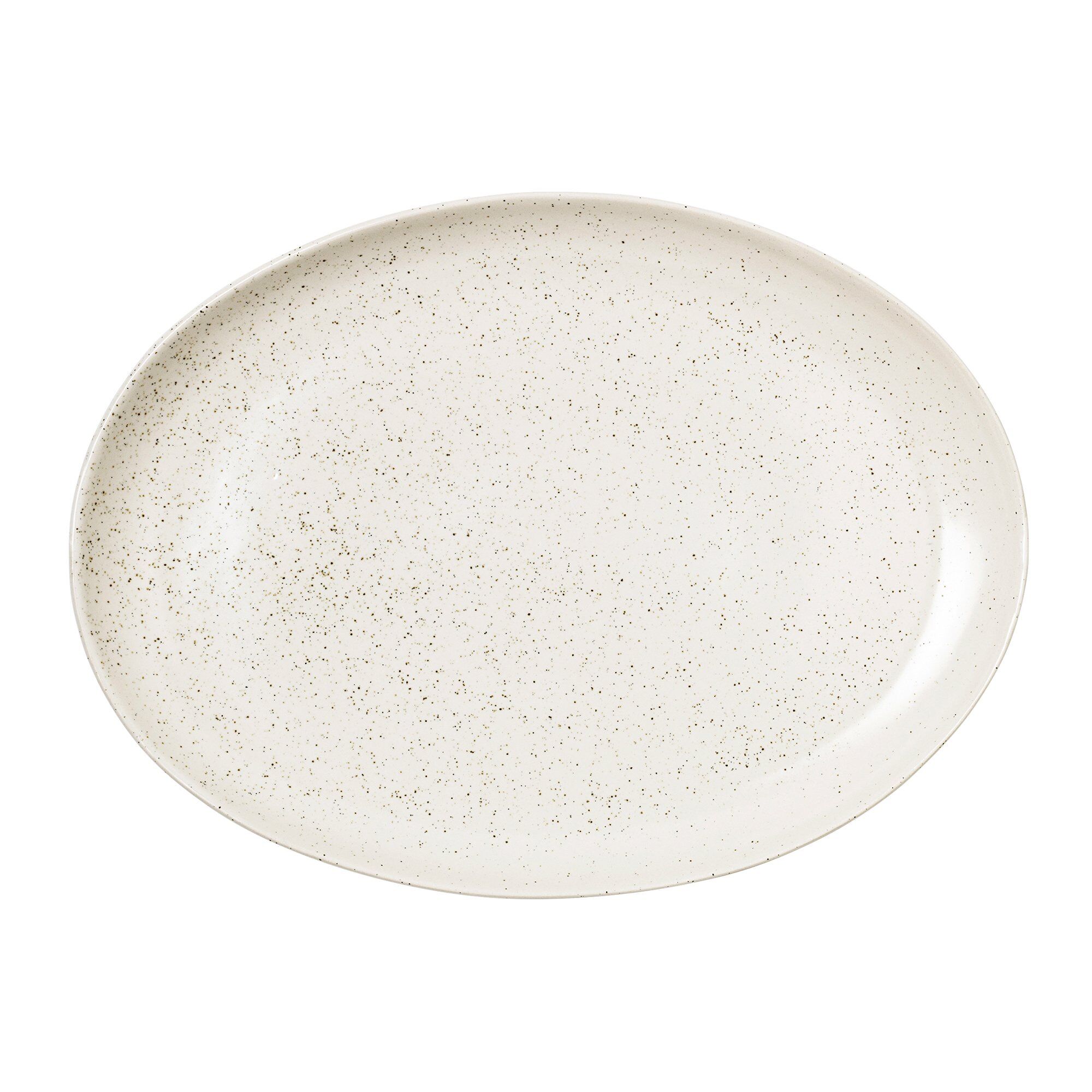 Broste Nordic Vanilla oval tallerken 35,5 x 26,5 cm