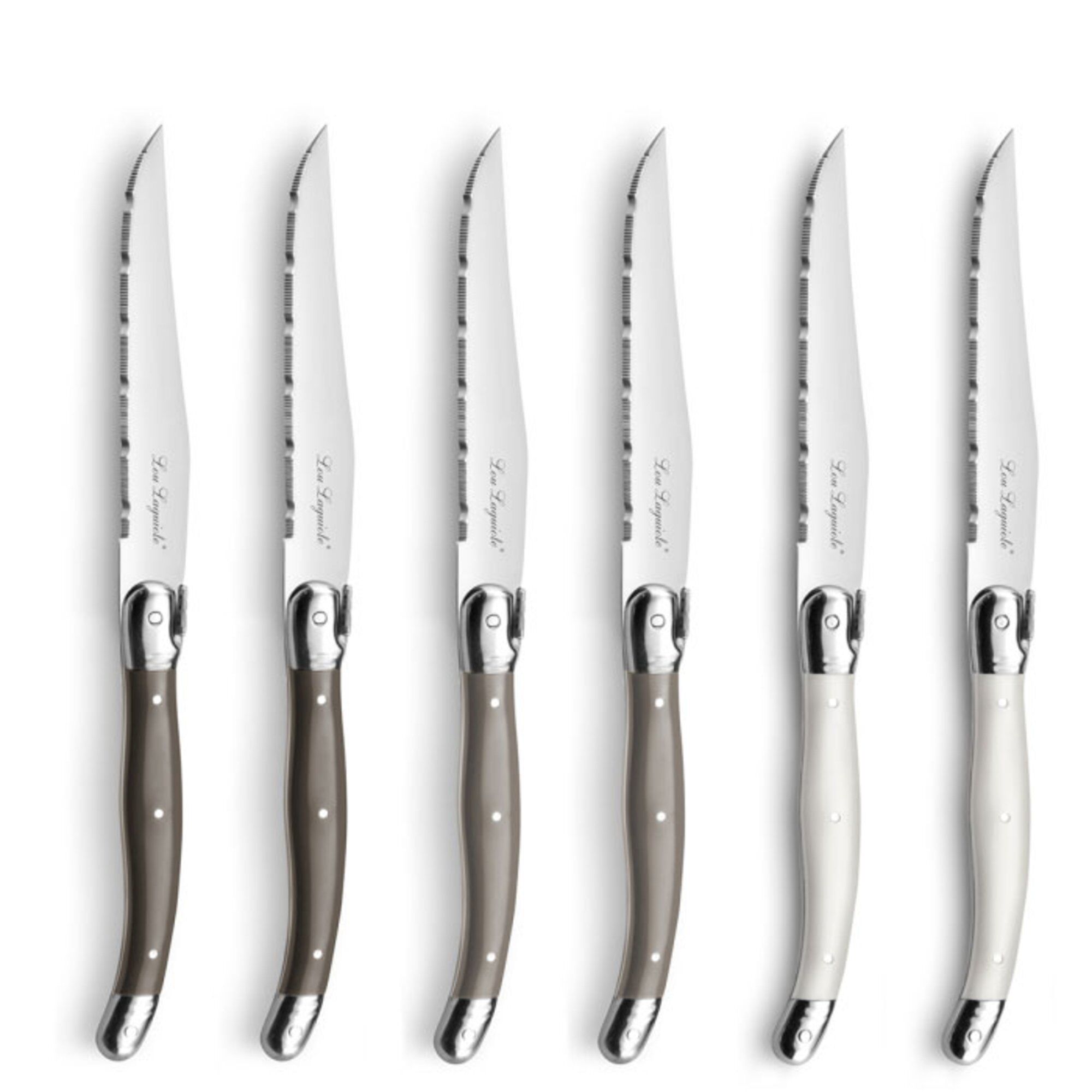 Lou laguiole Tradition steakknive 6-pak, mix