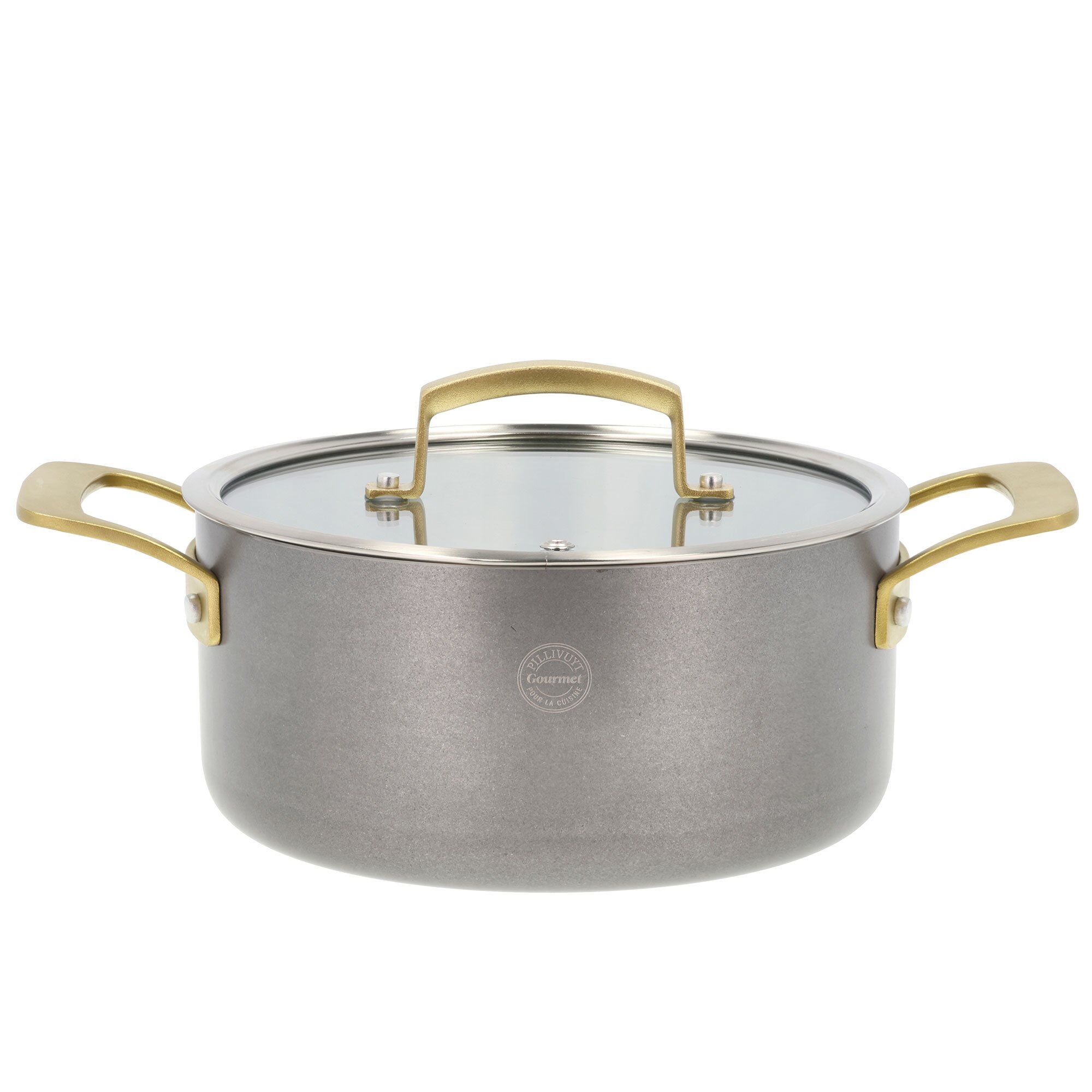 Pillivuyt Durance gryde med låg 2,9 liter 20 cm, rustfrit stål