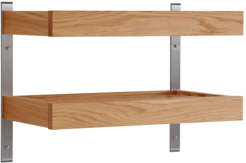 Skohylde/skoreol Oscarssons Möbel Nadja 2 plan i olieret egetræ 50x29 cm