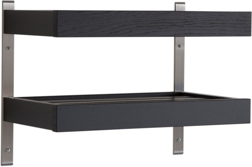 Skohylde Oscarssons Möbel Nadja 2 plan  -  sortbejdset egetræ 50Ã29 cm