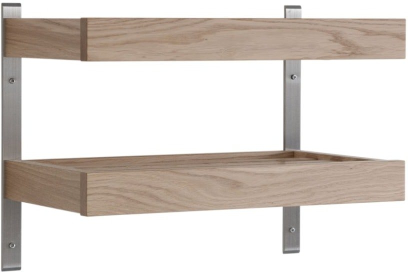 Skohylde Oscarssons Möbel Nadja med 2 plan 50Ã29 cm hvidolieret egetræ
