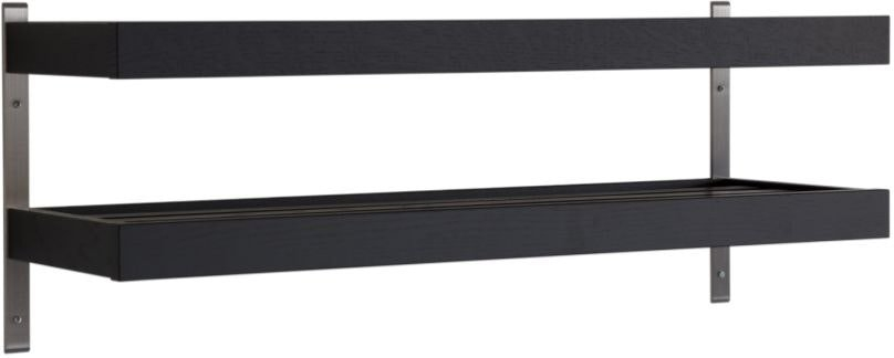 Skohylde 2-plan Oscarssons Möbel Nadja sortbejdset egetræ 100x29 cm
