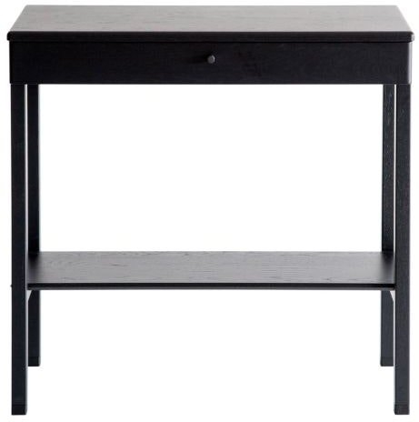 Sidebord Oscarssons Möbel Cora Sortbejdset Egetræ med Skuffe og Hylde  -  79x37x80 cm