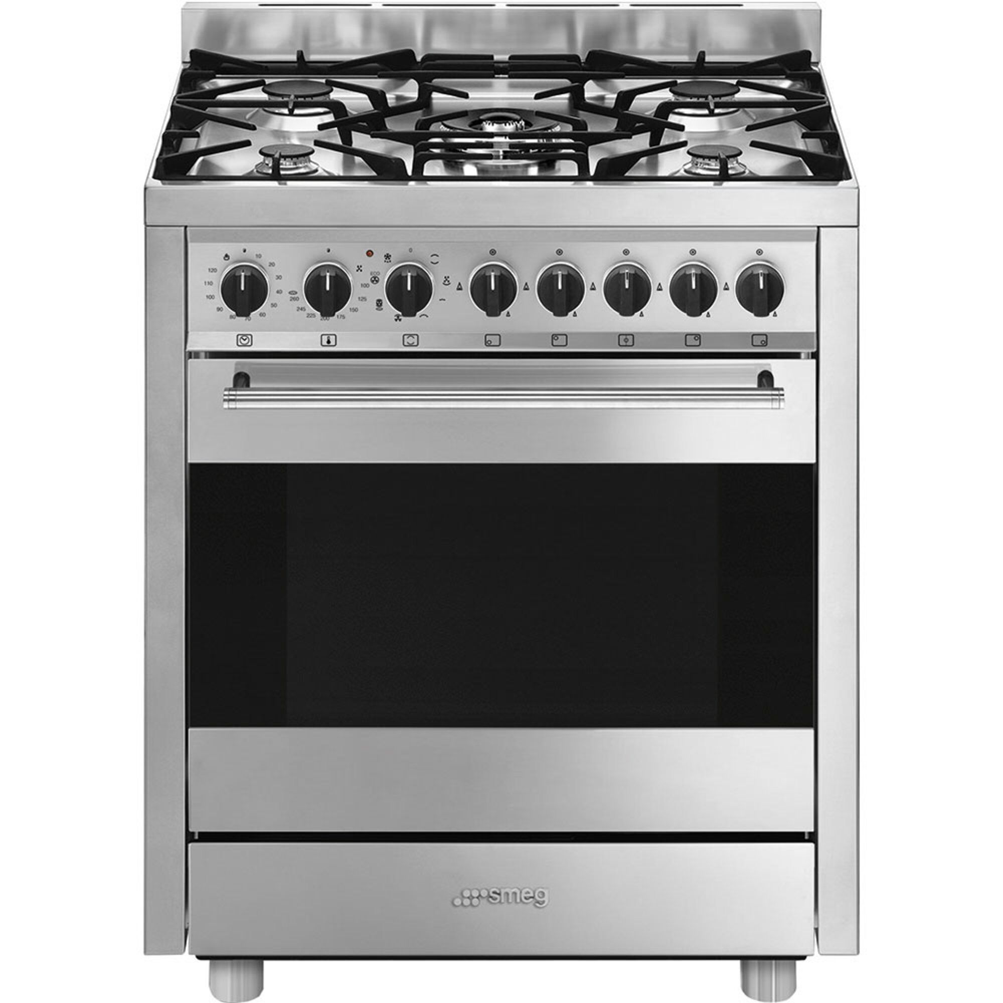 Smeg Mista gaskogekomfur, rustfrit stål