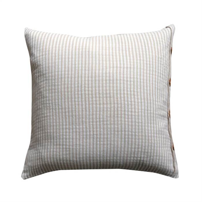 Erling Christensen Møbler Pagunette Pyntepuder - Stripey Cover - str. 50x50 cm. - Beige : Erling Christensen Møbler  : Erling Christensen Møbler