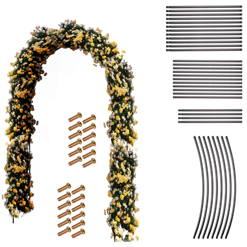 Havepergola bueholder til roser, blomster, vedbend, slyngplanter, metal 240 x 140 cm