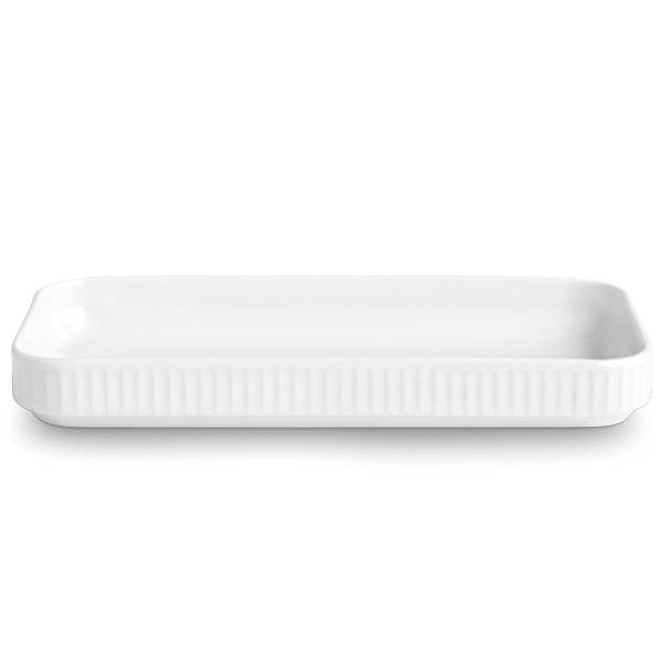 Pillivuyt Plissé Fad rektangulært 24 x 12 cm - Hvid  : Erling Christensen Møbler