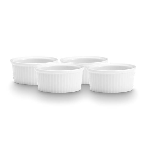 Pillivuyt Serie Originale Ramekin lav nr. 1 Dia 9 x 4 cm 15 cl 4 stk. - Hvid  : Erling Christensen Møbler