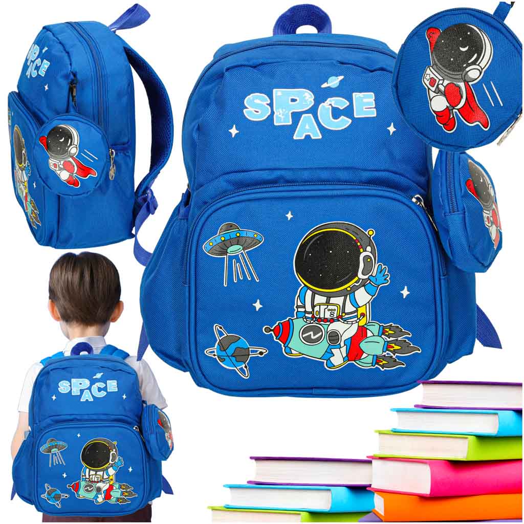 Børnehave skolerygsæk børne astronaut 30x14x23cm