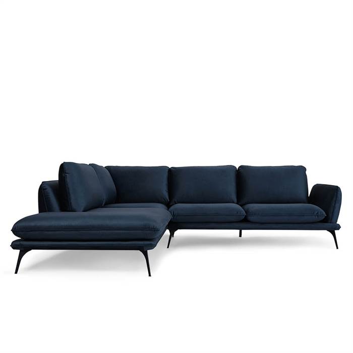 Erling Christensen Møbler Portimao hjørnesofa - mørkeblå velour - venstrevendt : Erling Christensen Møbler  : Erling Christensen Møbler