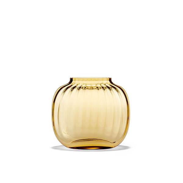 Holmegaard Primula oval vase - H:12,5 cm - Amber  : Erling Christensen Møbler