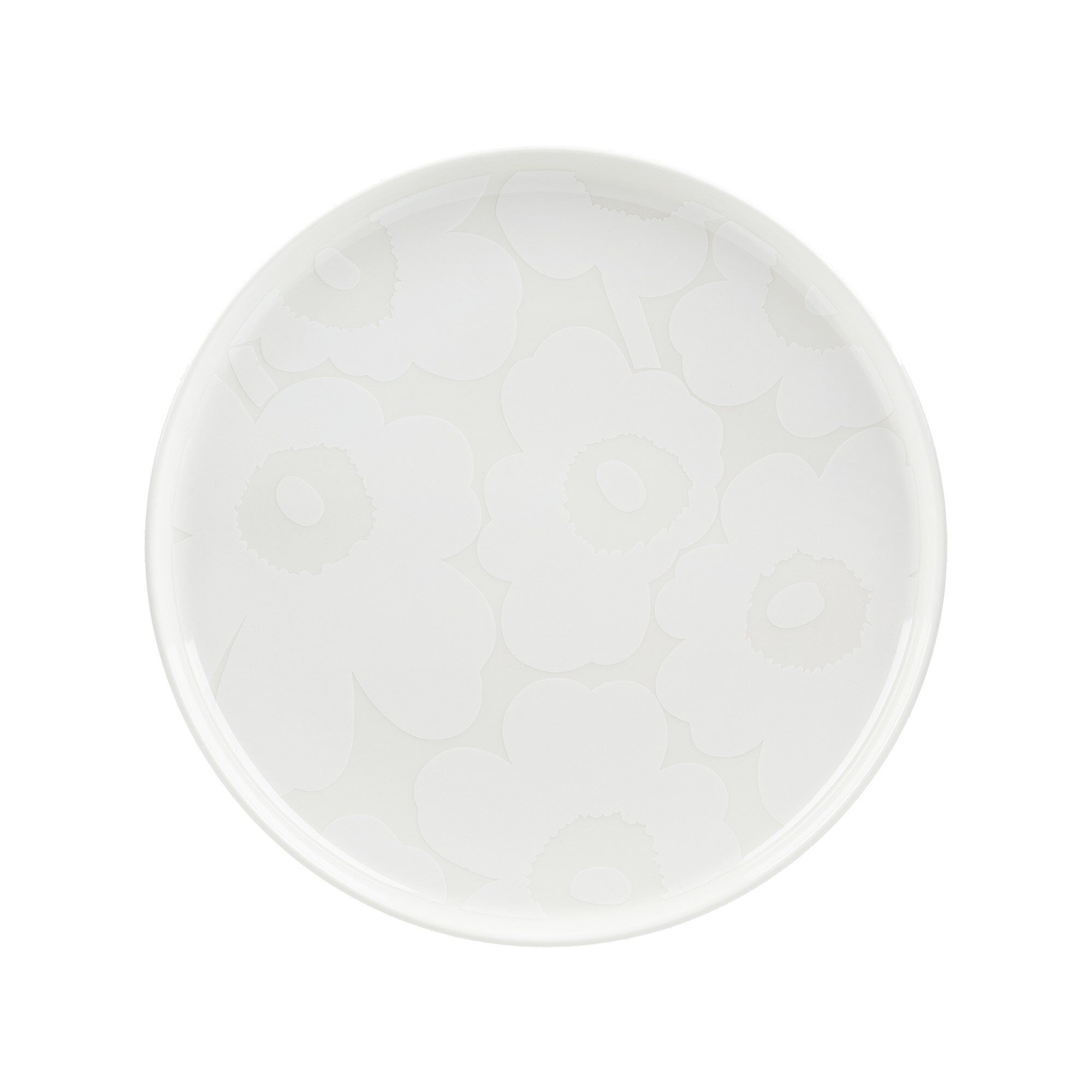Marimekko Unikko tallerken 25 cm, hvid