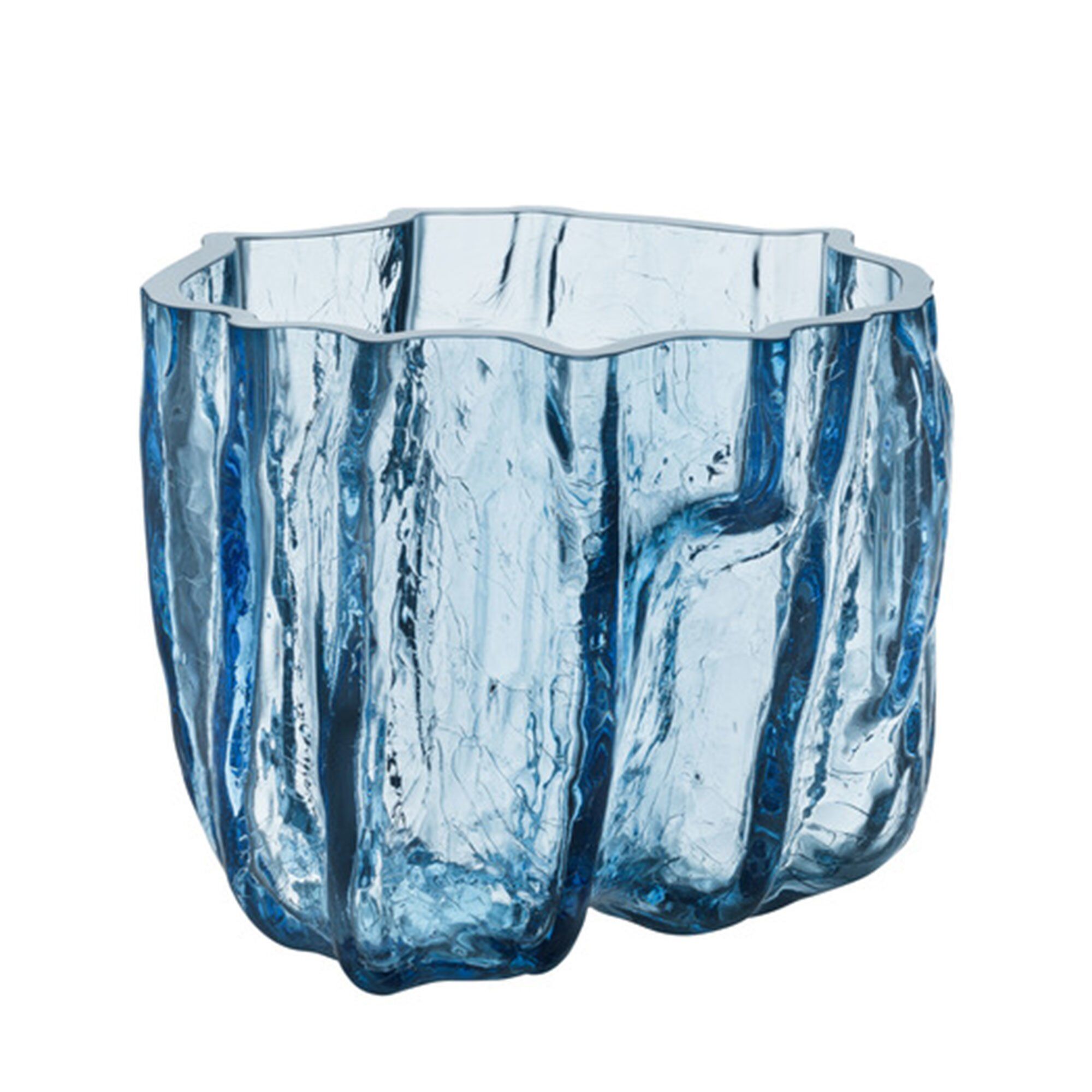 Kosta boda Crackle vase 175 mm, circular glass