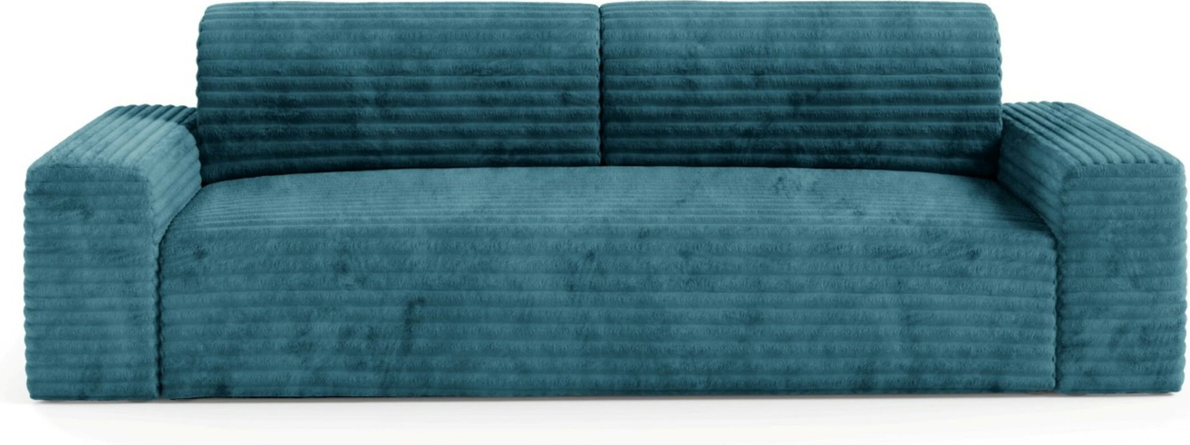 Sovesofa Maison Vellé Calira 3-personers i ribbet Tilia 75 stof, liggeflade 200x155 cm, opbevaring