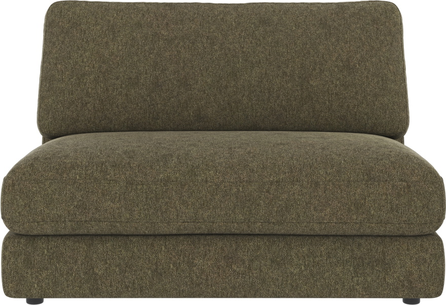 Midtermodul modulsofa Rowico Duncan Brenda polyester grøn H78xB112xD103 cm