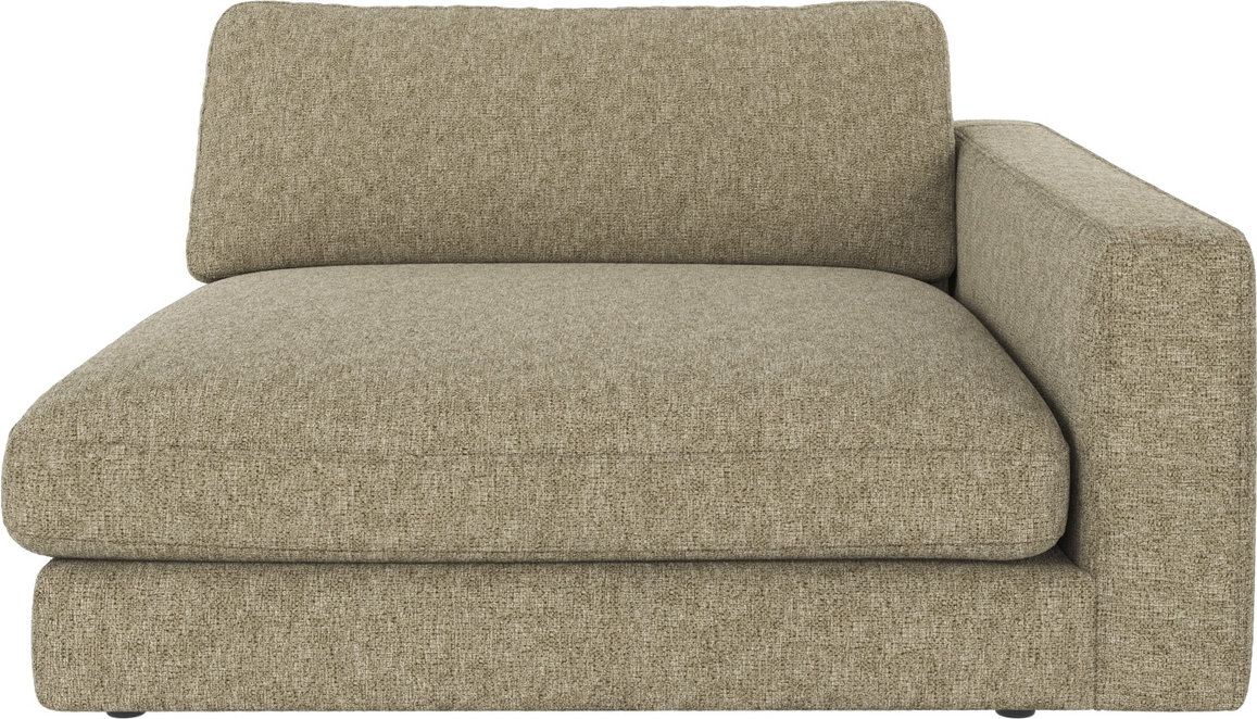 Armlæn højre lang til modulsofa Rowico Duncan Max 55 grønt stof D150 cm