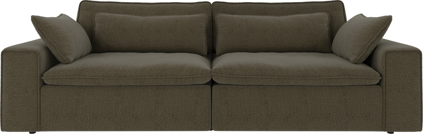 3-personers sofa Rowico Rawlins Maxi i Brenda polyester  -  dyb grøn 259Ã116Ã85 cm