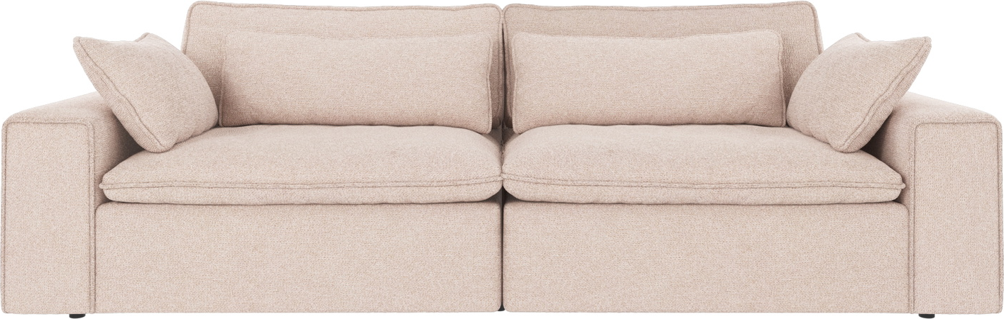 3-personers sofa - Rowico Rawlins Maxi - lysebeige stof - 259 x 116 x 85 cm