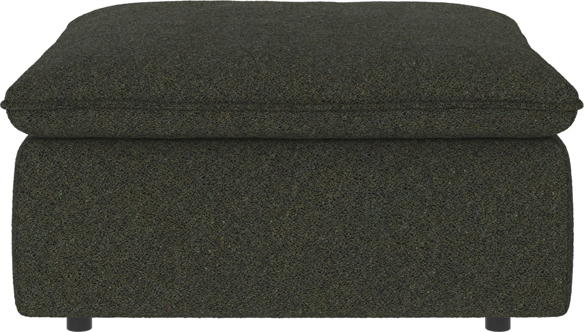 Puf og fodskammel Rowico Rawlins Alice 162 dybgrøn polyesterstof 91x91x45 cm