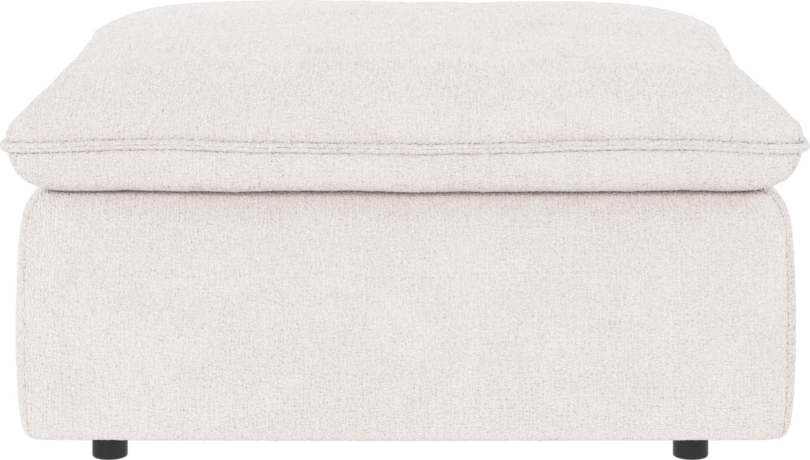 Puf/fodskammel til sofa Rowico Rawlins hvid stof Greg 1 H45 x B91 x D91 cm
