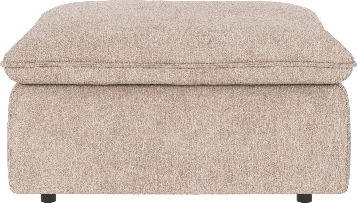 Puf/skammel Rowico Rawlins Greg 3 lysebeige 91x91x45 cm