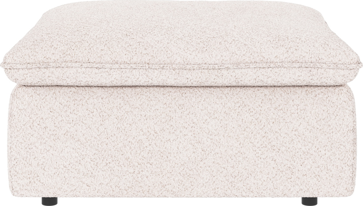 Puf/fodskammel til sofa Rowico Rawlins Anna 1 polyester hvid H45xB91xD91 cm FSC-mix krydsfiner