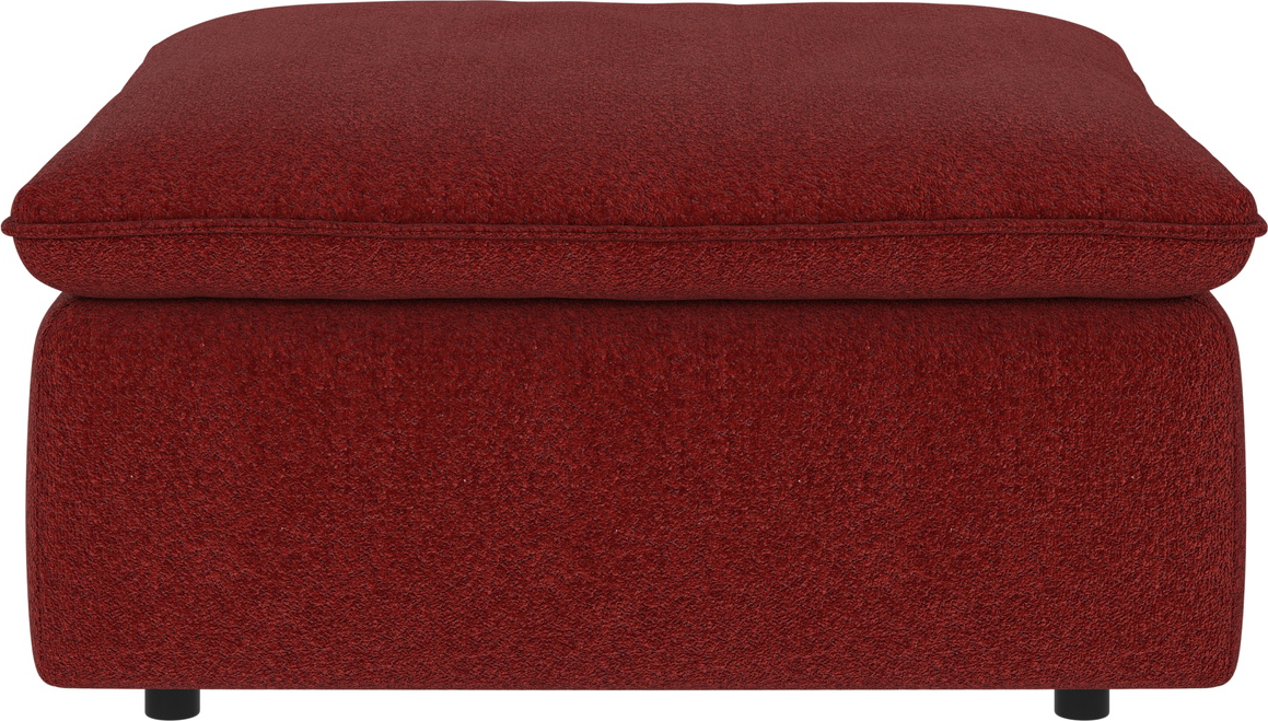 Puf og fodskammel til sofa Rowico Rawlins Anna rød polyester