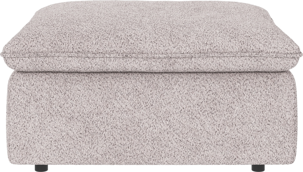 Rowico Rawlins puf til sofa siddepuf fodskammel i Anna 15 lysegrå polyester H45xB91xD91 cm