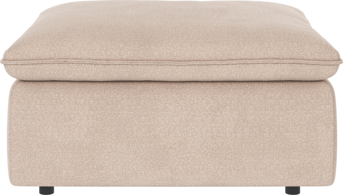 Puf til sofa Rowico Rawlins Rita polyester lys beige 91x91x45 cm  -  nordisk design fodskammel FSC-certificeret