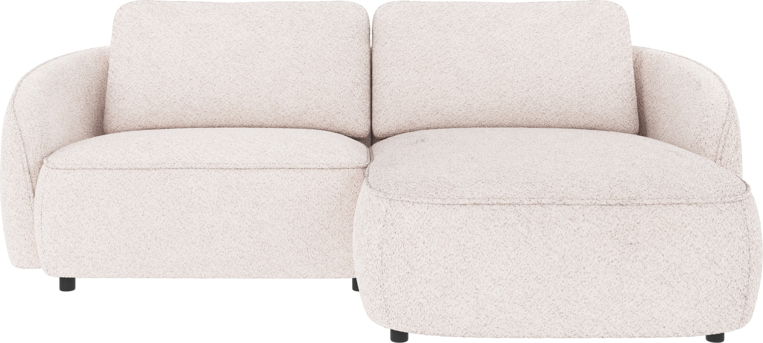 Chaiselongsofa Rowico Norris højrevendt hvid Anna 1 polyester loungesofa