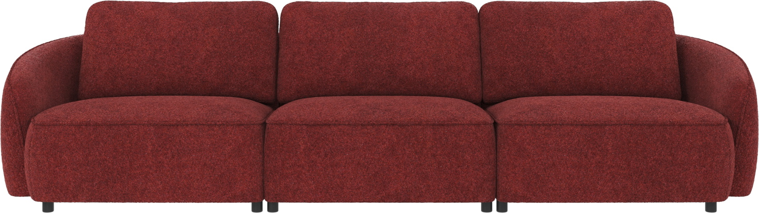 4-personers sofa Rowico Norris Anna 8 rød polyesterstof, FSC®-mix, skandinavisk design