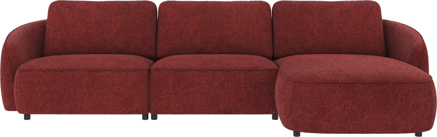 Chaiselongsofa Rowico Norris højrevendt loungesofa rød Anna 8 stof FSC ramme