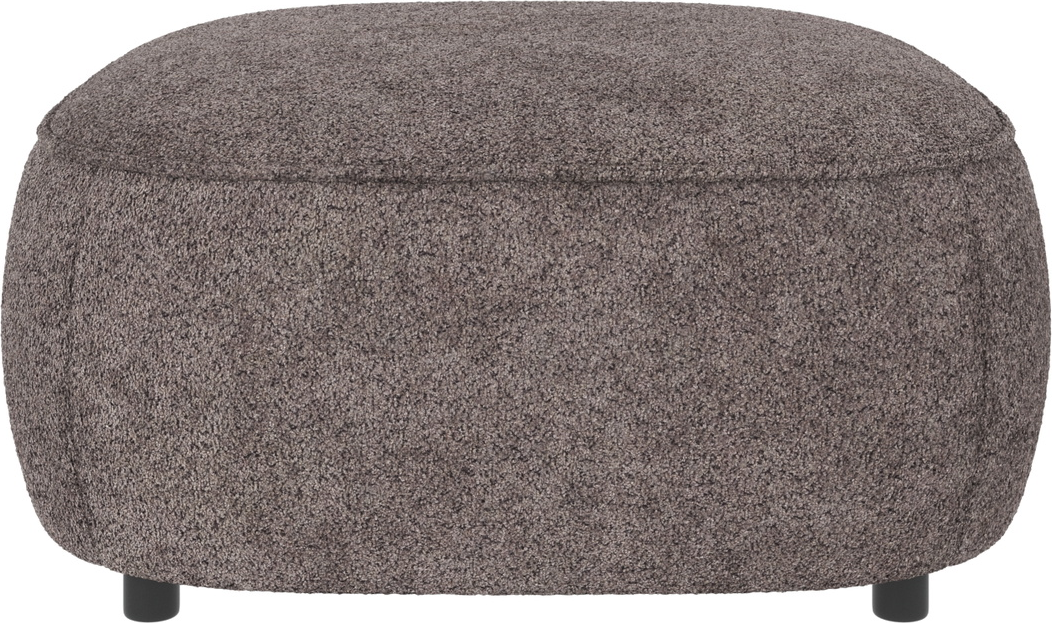 Puf til sofa Rowico Norris - bouclé Anna 18 mørkegrå fodskammel Ø89 x H43 cm