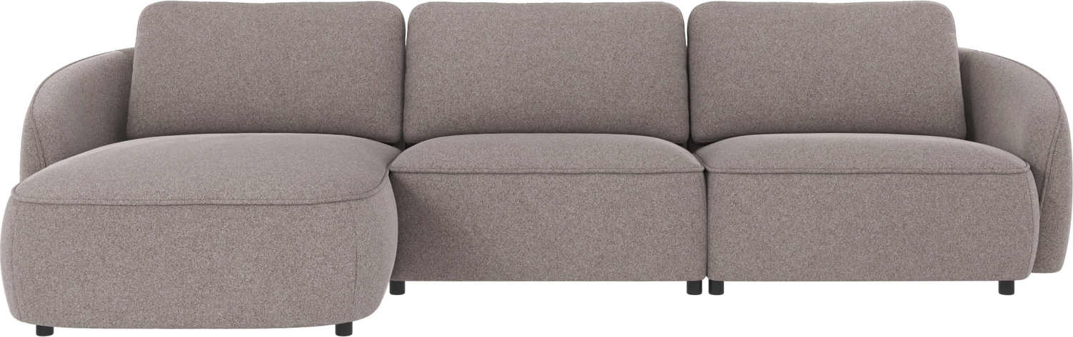 Chaiselongsofa Rowico Norris venstrevendt gråbeige Brenda 7 stof dyb 162 cm