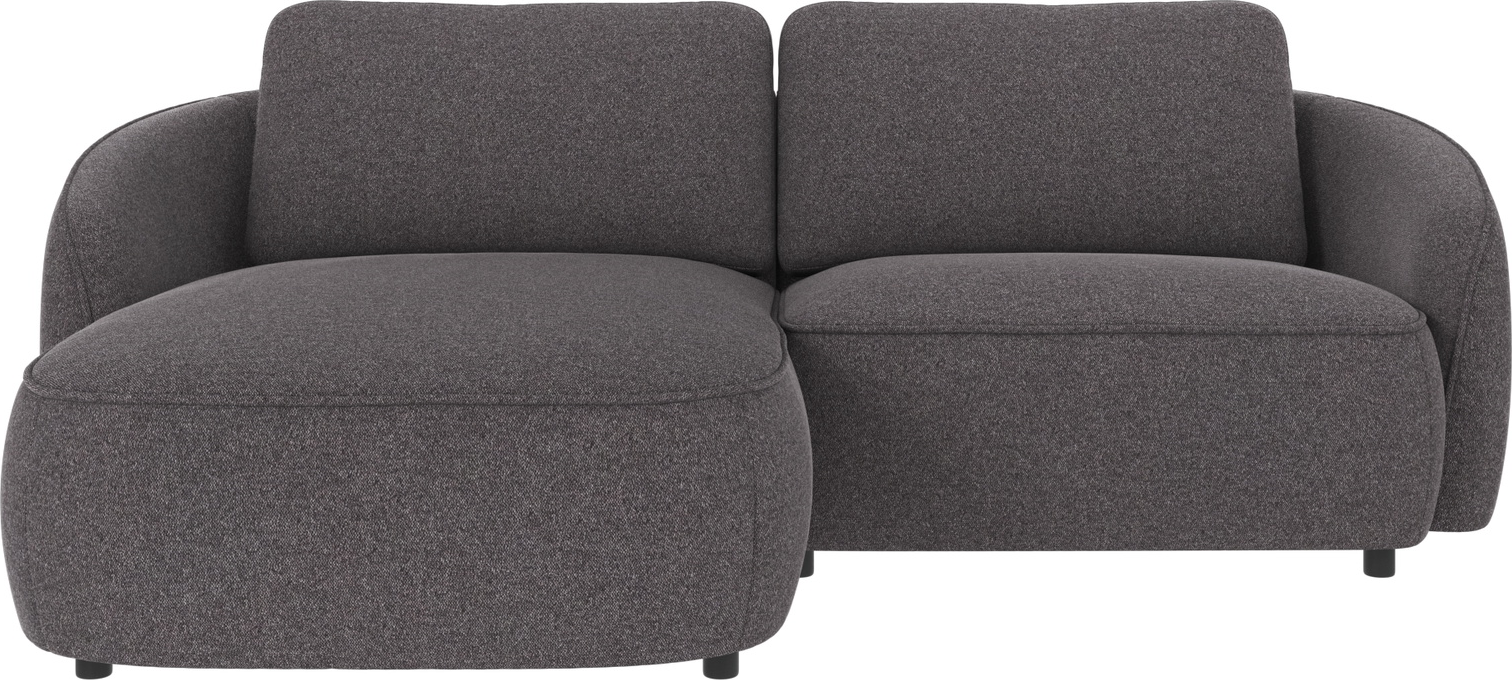 Chaiselongsofa Rowico Norris venstrevendt mørkegrå Brenda 226x162x80 cm Nozag-koldskum