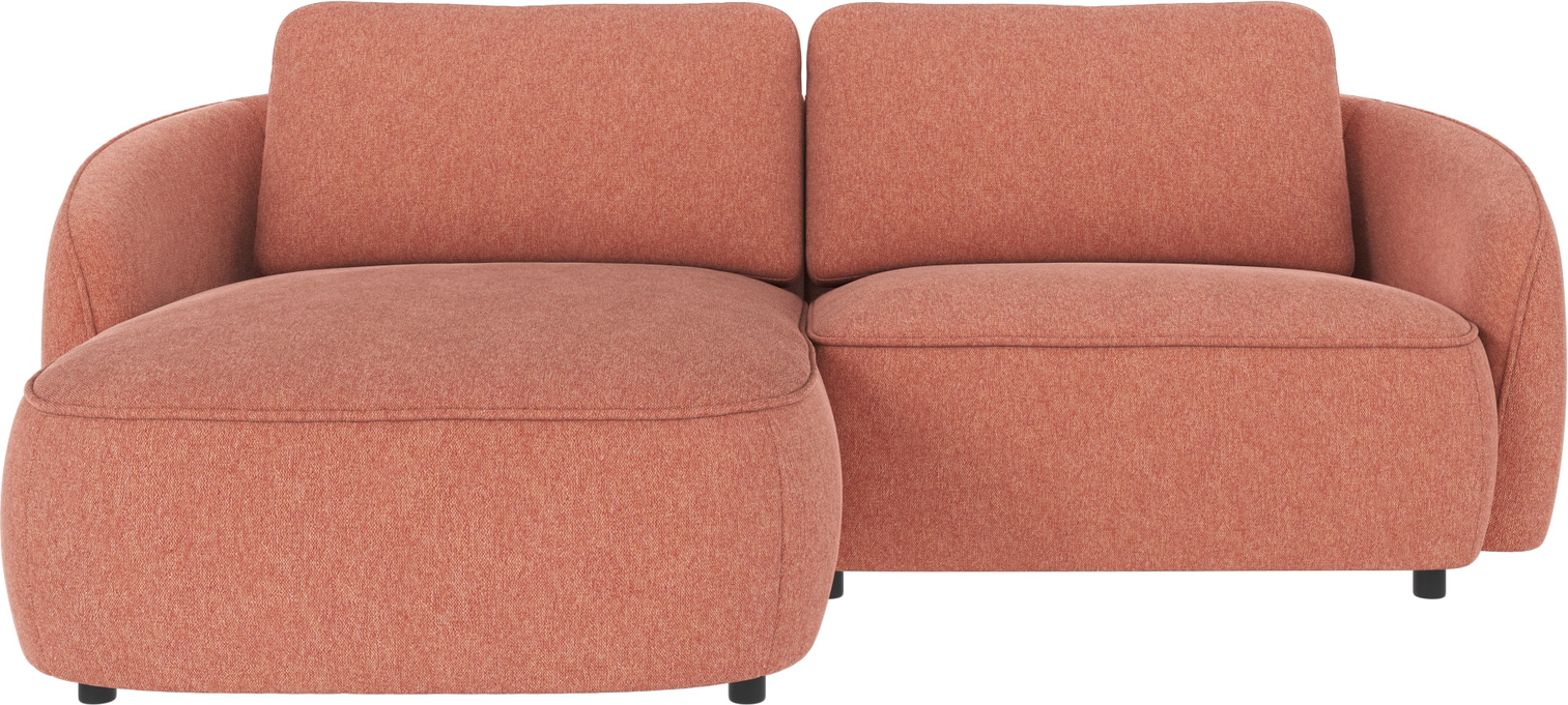 Chaiselongsofa venstrevendt Rowico Norris i rød Brenda-stof 226x162x80 cm