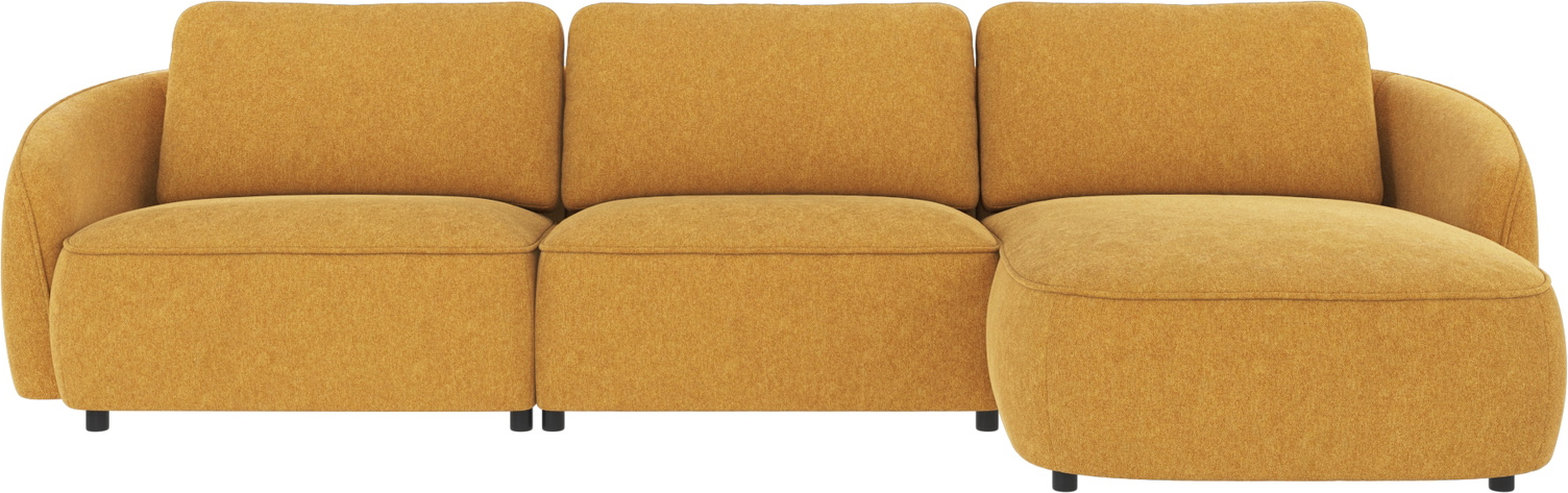 Chaiselongsofa loungesofa højrevendt Rowico Norris 319Ã162 cm sennepsgul Brenda 100% polyester