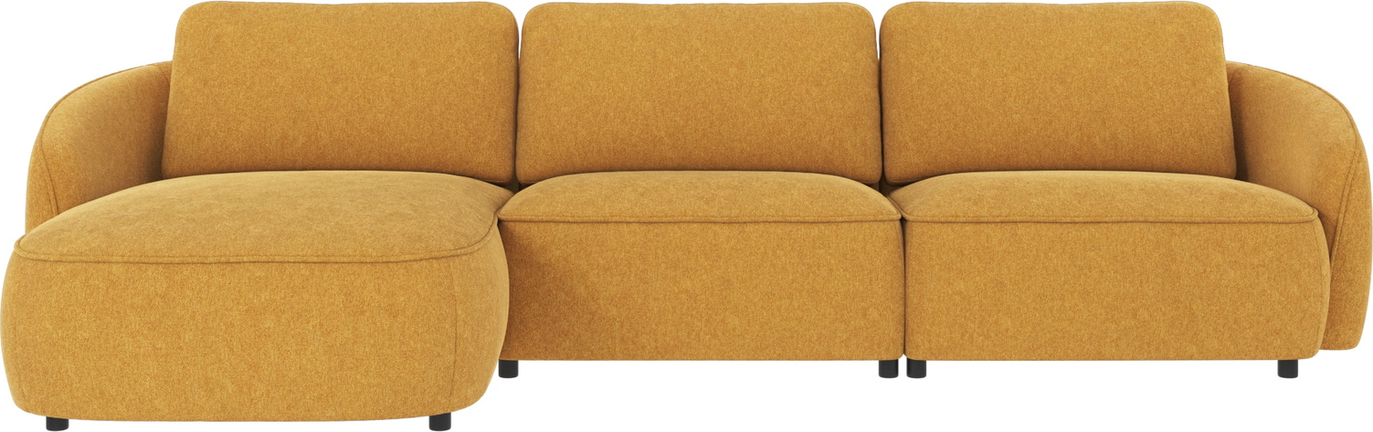Chaiselongsofa Rowico Norris gul venstrevendt 319Ã162 cm polyester FSC-mix loungemøbel