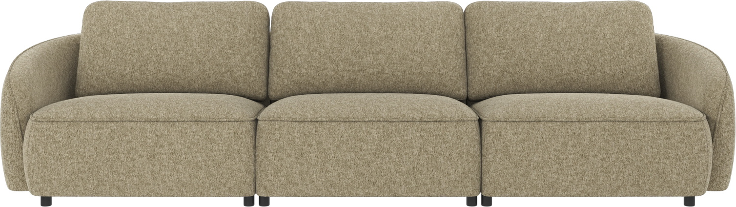 4-personers sofa Rowico Norris Max 55 grøn stof H80Ã319Ã102 cm