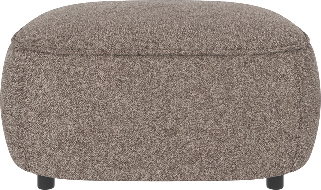 Puf og fodskammel Rowico Norris mørk beige Bobby 100% polyester FSC-mix 89x89x43 cm