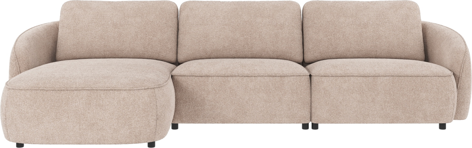 Chaiselongsofa Rowico Norris venstrevendt i Greg 3 lysebeige polyester B319ÃD162 cm