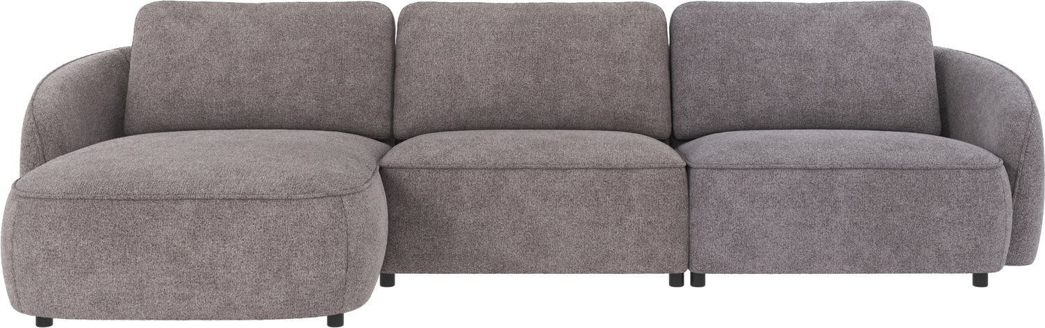 Rowico Norris chaiselongsofa venstrevendt Greg 18 grå polyesterstof 319x162 cm