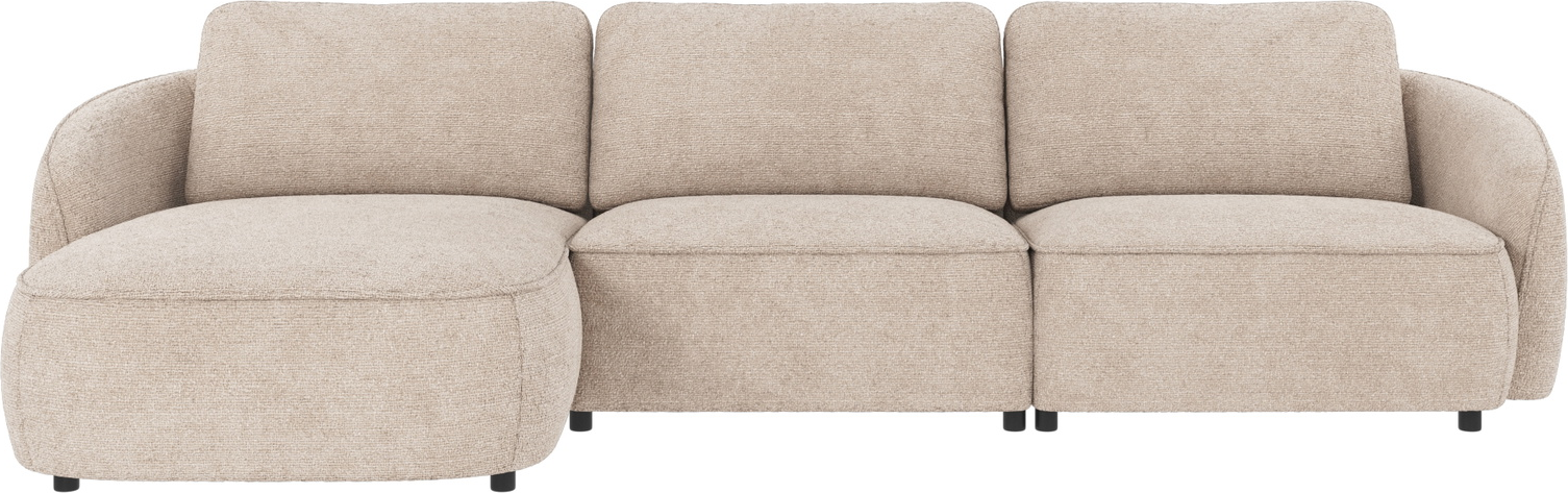 Chaiselongsofa venstrevendt Rowico Norris Robin lysegrå stof 319x162x80 cm