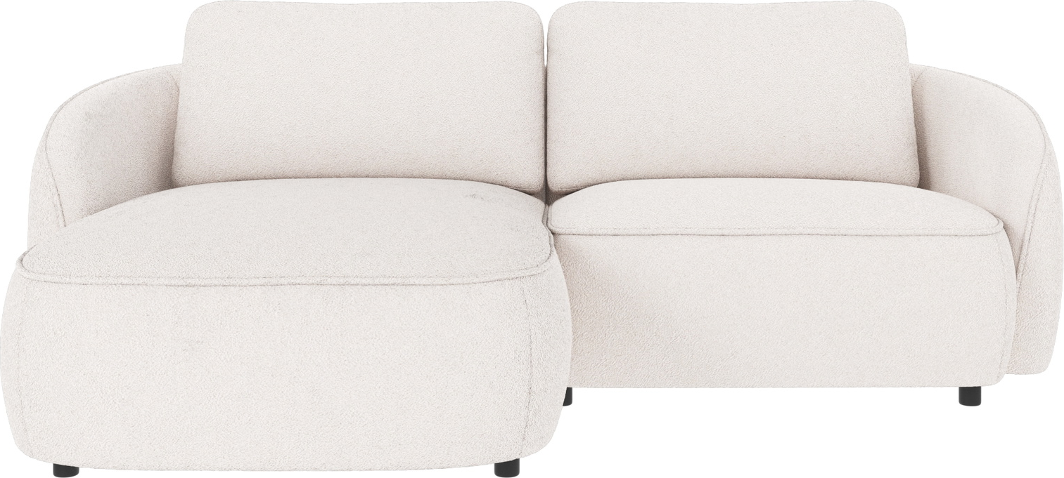 Chaiselongsofa Rowico Norris venstrevendt hvidt Alice 101-stof 226x162 cm